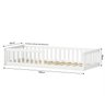 Cama Montessoriana Infantil Branco Grades de Proteção Lateral Gustavo Idimex - 8