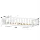 Ver mais imagens de Cama Montessoriana Infantil Branco Grades de Proteção Lateral Gustavo Idimex