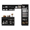 Ver imagem 4 de Armário de Cozinha Compacta 4 Peças com Rodapé Mp2193 Made Multimóveis Preto