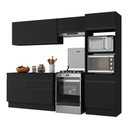Ver imagem 1 de Armário de Cozinha Compacta 4 Peças com Rodapé Mp2193 Made Multimóveis Preto