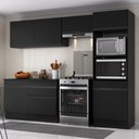Ver imagem 2 de Armário de Cozinha Compacta 4 Peças com Rodapé Mp2193 Made Multimóveis Preto