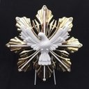 Ver imagem 2 de ADORNO DIVINO ESPIRITO SANTO DECORATIVO PAREDE MESA COM RESPLENDOR