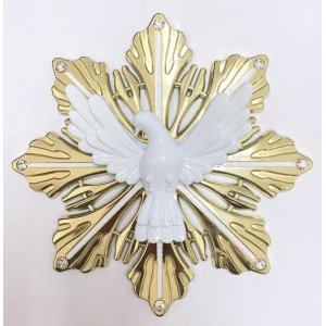 ADORNO DIVINO ESPIRITO SANTO DECORATIVO PAREDE MESA COM RESPLENDOR