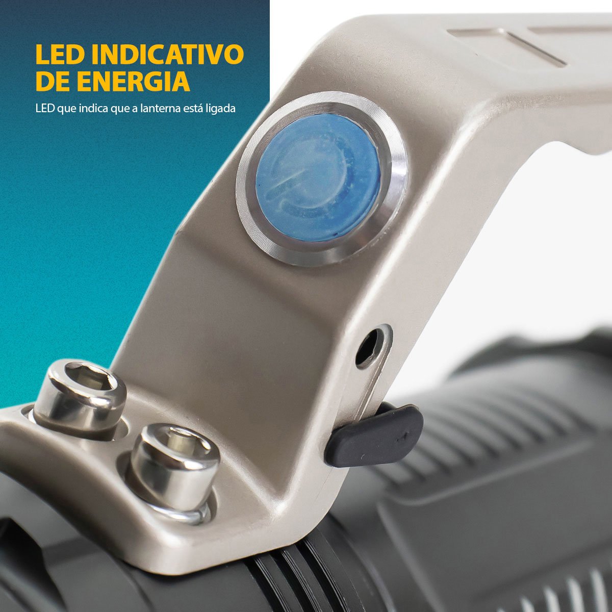 Lanterna Farolete Profissional Led Cree Tática Super Potente Forte Claridade Recarregável - 9