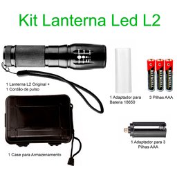 Lanterna  LED Original L2 C/ 2.600.000Lumens Na Caixa Recarregável Com Zoom - 4