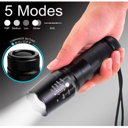 Lanterna  LED Original L2 C/ 2.600.000Lumens Na Caixa Recarregável Com Zoom - 8