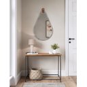 Ver imagem 3 de Espelheira Gota 76x50cm em Mdf e Suporte em Couro Titanium