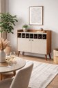Ver imagem 2 de Buffet Aparador Adega 2 Portas Retrô Itália 90cm Arbo Design