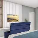 Ver imagem 1 de Caldadeira Baú Recamier Casal 140CM Argentina Courino Azul Marinho - D A DECOR