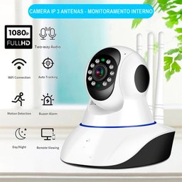 Camera Ptz Ip 1080p Full Hd Wireless Wifi Audio Yoosee Sd P2p Ir cut Visão Noturna Onvif - 3