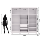 Ver imagem 7 de Guarda Roupa Casal 6 Portas Elegance Branco sem Espelho Móveis Vila Rica