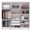 Ver imagem 5 de Guarda Roupa Casal 6 Portas Elegance Branco sem Espelho Móveis Vila Rica