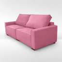 Ver imagem 5 de Sofá 3 Lugares Moderno Contemporâneo Sala Recepção Suede:rose