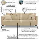 Ver imagem 3 de Sofa Liv 3 Lugares 200cm Pes Aço Linho 233 Dourado Ezz