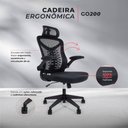 Ver mais imagens de Cadeira Escritório Ergonômica Gogo Premium Chair Go200 - Preta