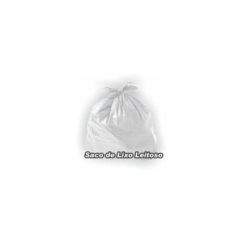Saco Lixo Leitoso Branco 20litros C/100un Lixeira Clinica Cor:branco