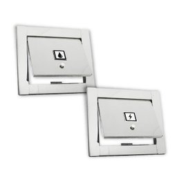 Kit Visor Água e Luz Para Muro - Inox - 1