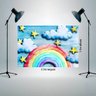 Fundos Fotografico Backdrop Newborn em tecido 1x1,5m Arco iris pintado a mão P295 - 2