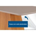 Ver imagem 7 de Sala de Jantar Completa Londrina Tampo Madeirado C/ Vidro Curvo 120x80 e 4 Cadeiras Londrina Imbuia