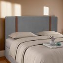 Ver imagem 5 de Cabeceira para Cama Box Casal 140cm Pietrol Bouclê - Sofa Store:bouclê Cinza Grafite