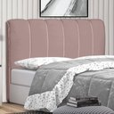 Ver imagem 1 de Cabeceira Cama Box Casal Berlim 140 Cm Suede Rose - MV Estofados Shop