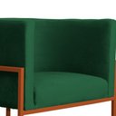 Ver imagem 6 de Poltrona Decorativa Luana Veludo Verde Base Bronze - Fm