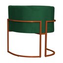 Ver imagem 4 de Poltrona Decorativa Luana Veludo Verde Base Bronze - Fm