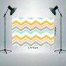 Fundos Fotografico Backdrop Newborn em tecido 1x1,5m Chevron pintado de lapis colorido P576 - 2