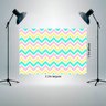 Fundos Fotografico Backdrop Newborn em tecido 1x1,5m Chevron colorido rosa, amarelo e verde P580 - 2