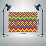 Fundos Fotografico Backdrop Newborn em tecido 1x1,5m Chevron colorido tons fortes P591 - 2