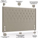 Ver imagem 4 de Cabeceira Cama Box Queen 160cm Estofada Frizza P05 Veludo Bege - Lyam Decor