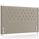Ver imagem 1 de Cabeceira Cama Box Queen 160cm Estofada Frizza P05 Veludo Bege - Lyam Decor