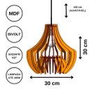 Ver imagem 3 de Luminária Teto tipo Pendente OÁSIS MDF - Completa - Cor: Marrom