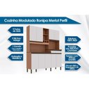 Ver imagem 2 de Kit de Cozinha Compacta Merlot Perfil c/ 9 Portas e 1 Gaveta Sevilha/Cinza - Ronipa