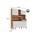 Ver imagem 3 de Kit de Cozinha Compacta Merlot Perfil c/ 9 Portas e 1 Gaveta Sevilha/Cinza - Ronipa