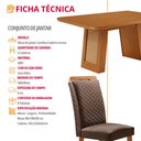 Ver imagem 7 de Mesa de Jantar Carolina 180cm Tampo MDF Canto Copo Laminado com 6 Cadeiras Lorena
