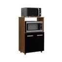 Ver imagem 3 de Balcão Multiuso para Cozinha Micro-ondas 2 Portas Taiane Savana / Preto