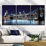 Kit com 3 Quadros Decorativos 70x50 Cm Paisagem New York com Moldura Caixa Preta de 3cm Profundide - 2