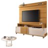 Estante Home Theater Bold Off White Cinamomo e Mesa de Centro Sky com Tampo de Vidro Off White- Hb M - 1