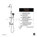 Ver imagem 2 de Ducha Chuveiro Modular Piano Redondo Pingoo.casa - Prata