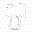 Ver imagem 6 de Ducha Chuveiro Modular Piano Redondo Pingoo.casa - Prata