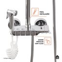 Ver imagem 5 de Ducha Chuveiro Modular Piano Redondo Pingoo.casa - Prata