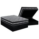 Ver imagem 1 de Cama Box com Baú Casal Molas Master Pocket Black Anjos Euro Pillow Molas Ensacadas Preto 138cm