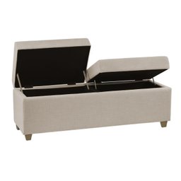 Recamier Bau Madri 1,20m Corino Bege - Inova Decorações - 1