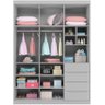 Conjunto Quarto Infantil Pérola com Guarda Roupa 3 Portas 4 Gavetas e Cômoda Cinza - Phoenix Baby - 4