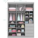 Ver imagem 5 de Conjunto Quarto Infantil Pérola com Guarda Roupa 3 Portas 4 Gavetas e Cômoda Cinza - Phoenix Baby