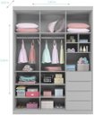 Ver imagem 5 de Conjunto Quarto Infantil Pérola com Guarda Roupa 3 Portas 4 Gavetas e Cômoda Cinza - Phoenix Baby