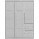 Ver imagem 3 de Conjunto Quarto Infantil Pérola com Guarda Roupa 3 Portas 4 Gavetas e Cômoda Cinza - Phoenix Baby