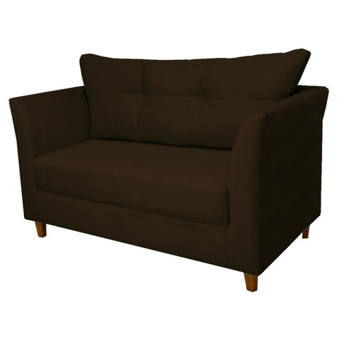 Namoradeira Poltrona Recepção Sala Escritório Isis Suede Cor:marrom