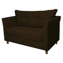 Ver imagem 1 de Namoradeira Poltrona Recepção Sala Escritório Isis Suede Cor:marrom